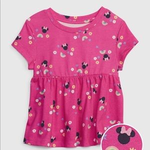 Gap Disney 100% organic cotton peplum top NWT